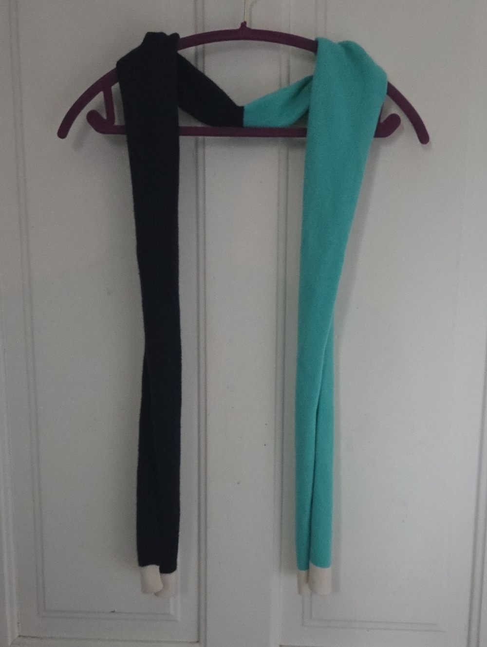 Talbots 100% Cashmere Colorblocked Scarf